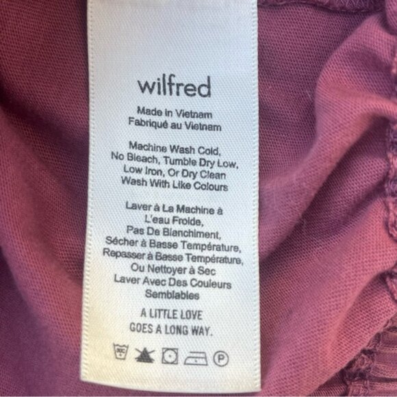 Aritzia Wilfred Adelisa Off Shoulder Mauve Crop Top X-Small - Picture 6 of 10